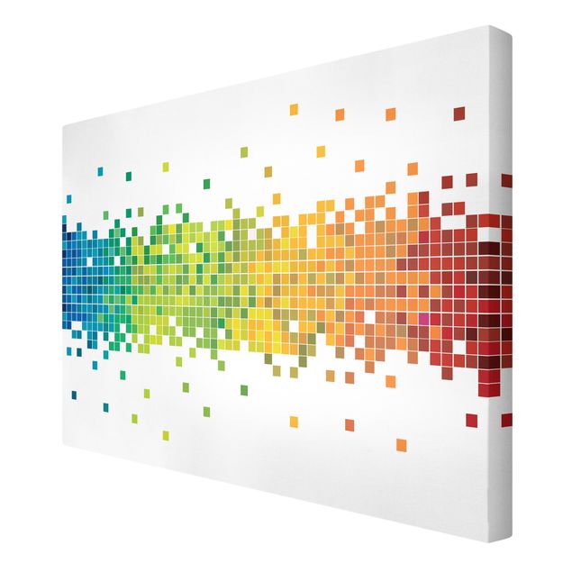 Schöne Wandbilder Pixel-Regenbogen