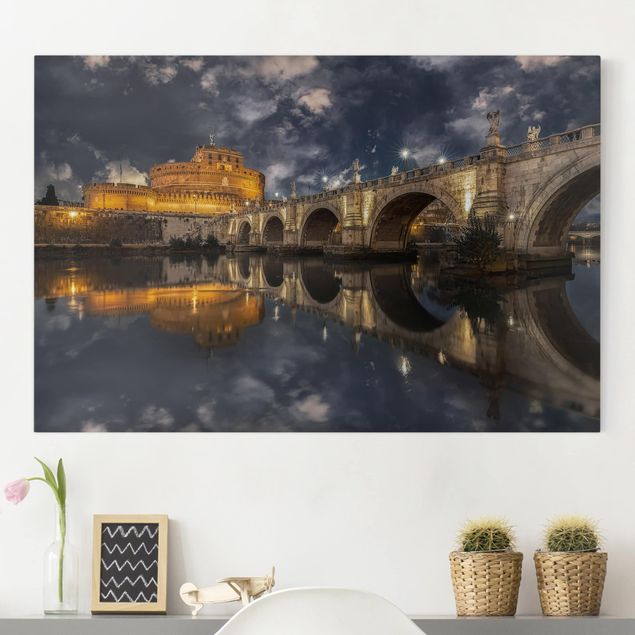 Leinwand Bilder XXL Ponte Sant'Angelo in Rom