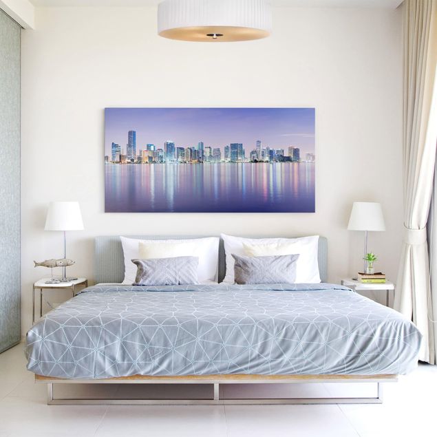 Leinwandbilder Wohnzimmer modern Purple Miami Beach