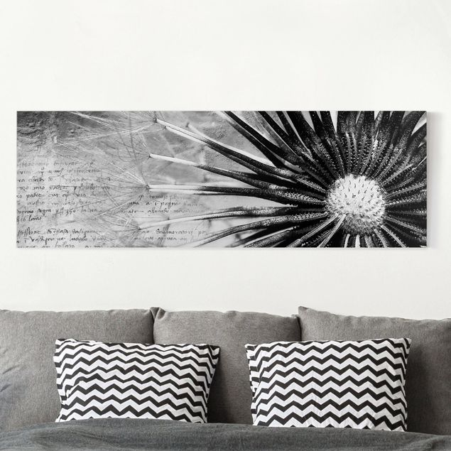 Wandbilder XXL Pusteblume Schwarz & Weiß