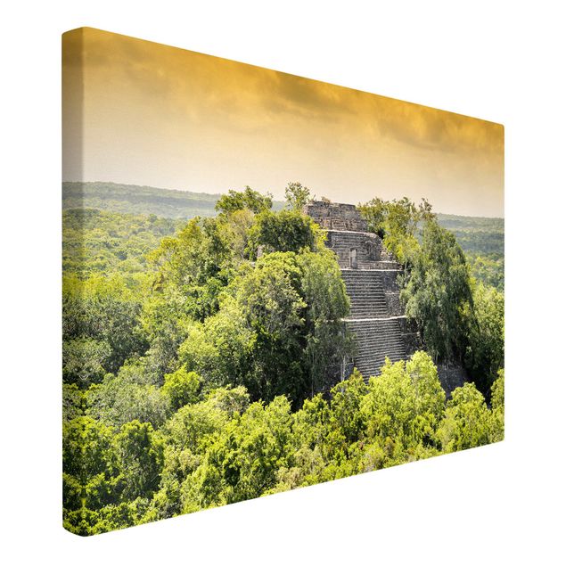 Leinwandbilder Wald Pyramide von Calakmul