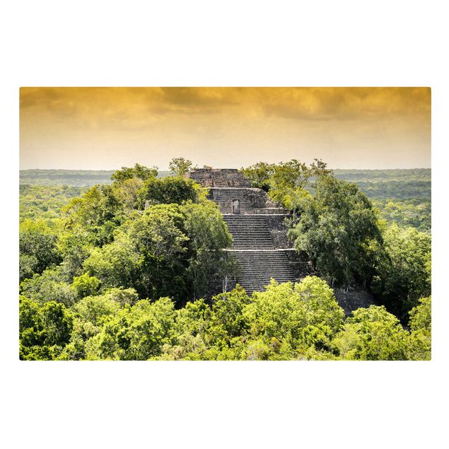 Leinwandbilder Wohnzimmer modern Pyramide von Calakmul