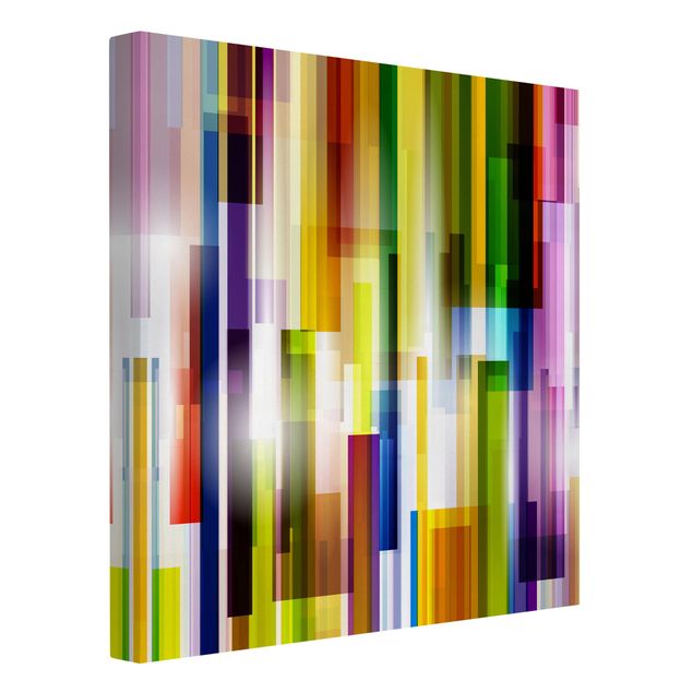 Wandbild Muster Rainbow Cubes