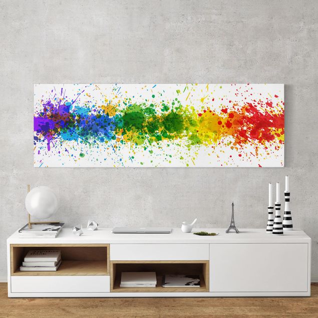 Wandbilder abstrakt Rainbow Splatter