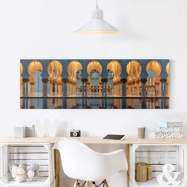 Leinwandbilder Wohnzimmer modern Reflexionen in der Moschee