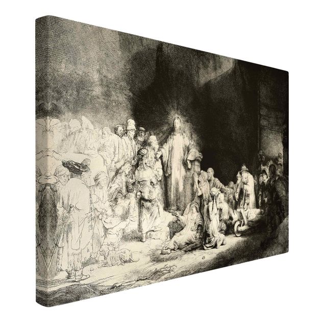 Leinwand Kunstdruck Rembrandt van Rijn - Christus heilt die Kranken