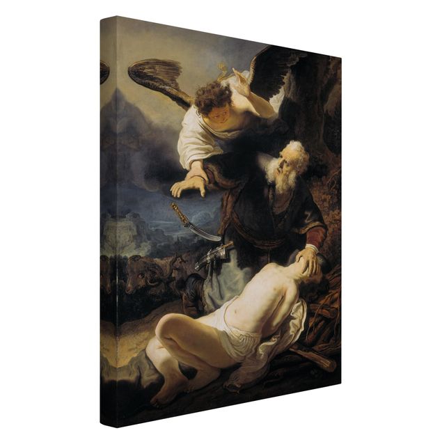 Leinwandbild Kunstdruck Rembrandt van Rijn - Die Opferung Isaaks