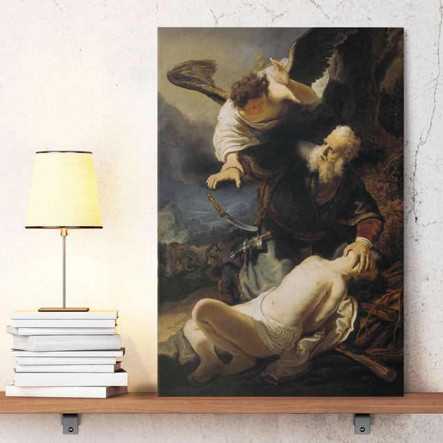 Leinwand Bilder XXL Rembrandt van Rijn - Die Opferung Isaaks