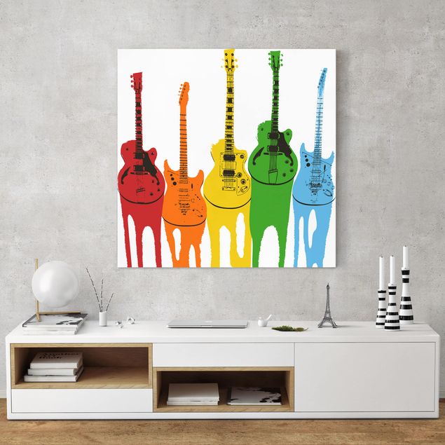 Wandbilder Retro Guitars