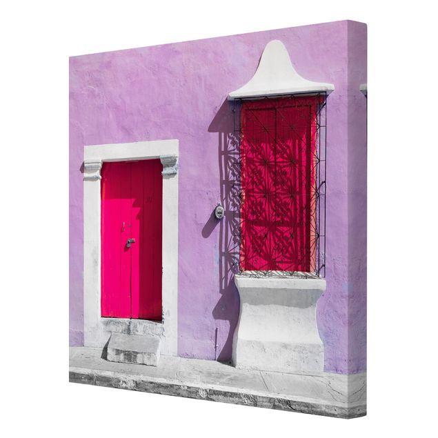 Bilder für die Wand Rosa Fassade Pinke Tür