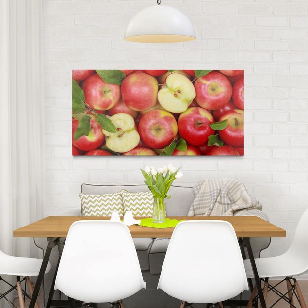 Bilder auf Leinwand Saftige Äpfel