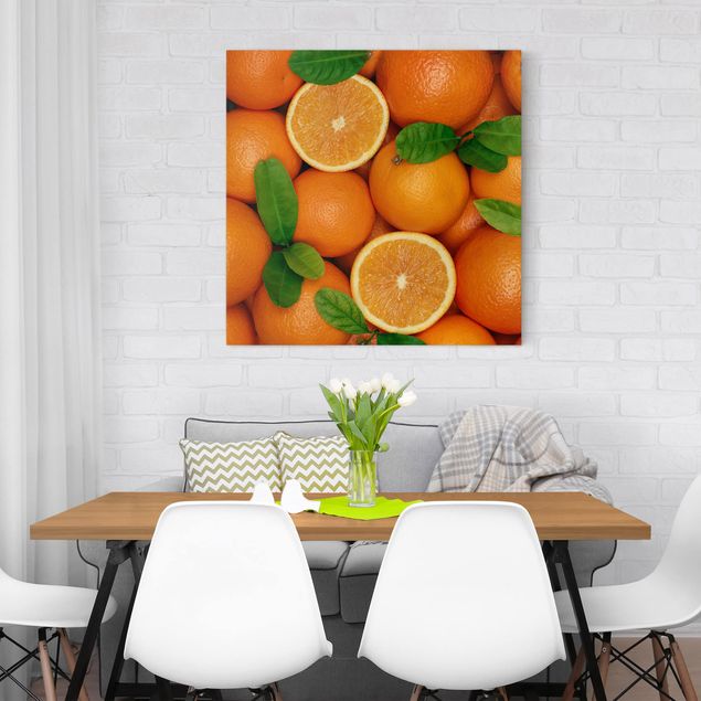 Schöne Leinwandbilder Saftige Orangen