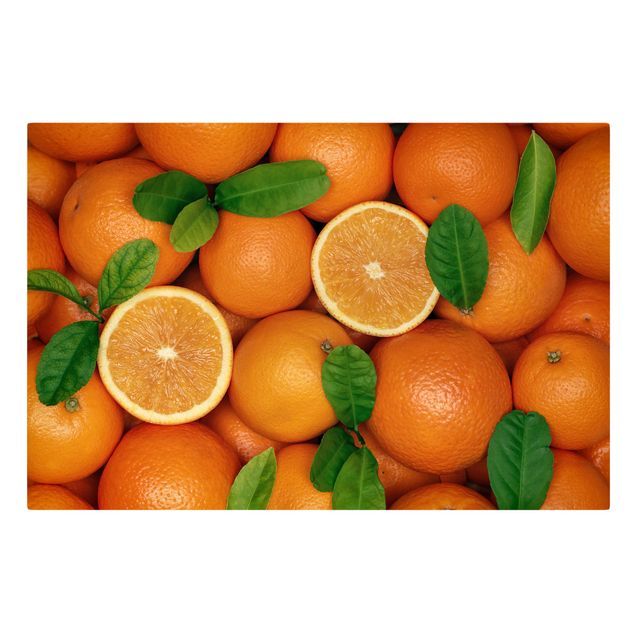 Leinwandbild - Saftige Orangen - Quer 3:2