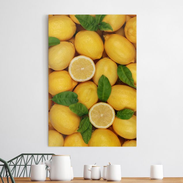 Wandbilder XXL Saftige Zitronen
