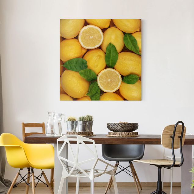 Schöne Leinwandbilder Saftige Zitronen