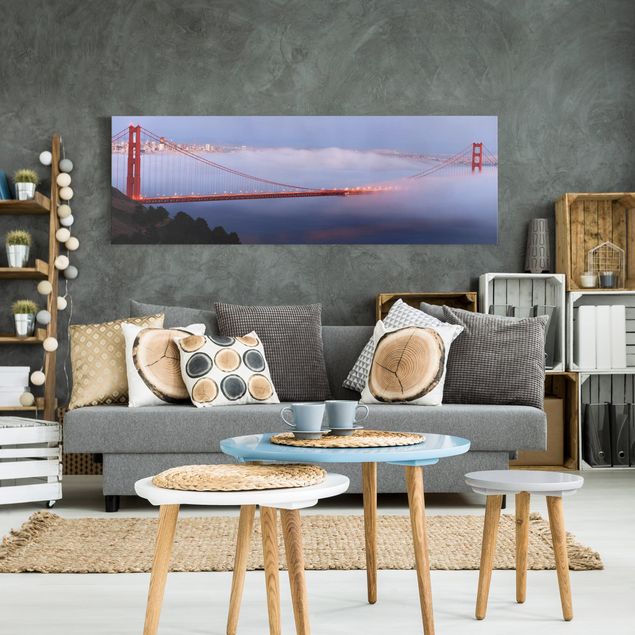 Moderne Leinwandbilder Wohnzimmer San Franciscos Golden Gate Bridge