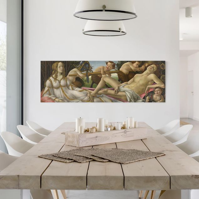 Wandbilder Wohnzimmer modern Sandro Botticelli - Venus und Mars