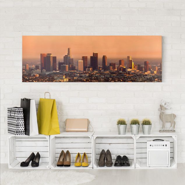 Moderne Leinwandbilder Wohnzimmer Skyline of Los Angeles