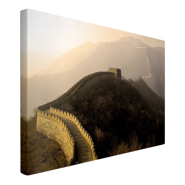 Moderne Leinwandbilder Wohnzimmer Sonnenaufgang über der chinesischen Mauer