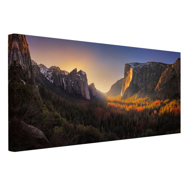 Leinwandbilder Landschaft Sonnenuntergang im Yosemite