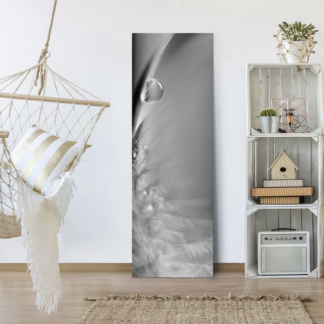 Wandbilder Wohnzimmer modern Story of a Waterdrop Black White