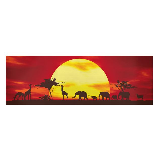 Leinwandbilder Tier Sunset Caravan