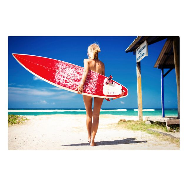 Schöne Wandbilder Surfergirl
