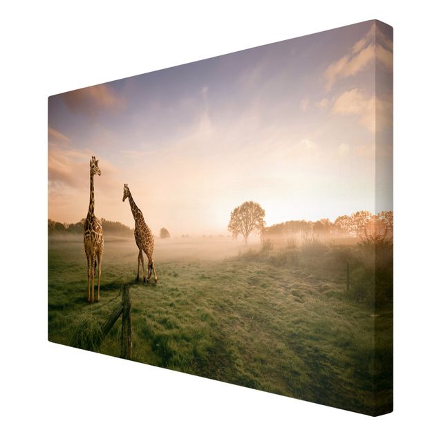Wandbilder Wohnzimmer modern Surreal Giraffes