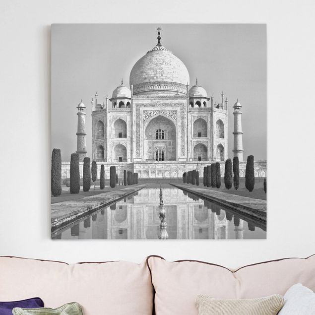 Wandbilder Skyline Taj Mahal mit Garten