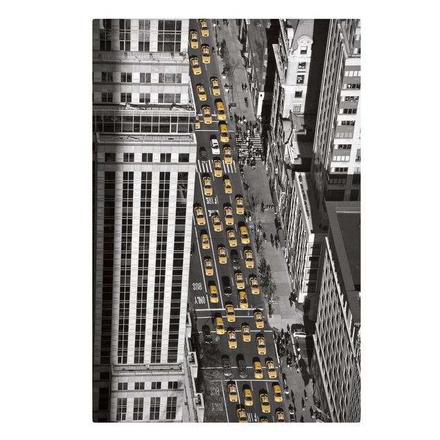 Wandbilder Wohnzimmer modern Taxiverkehr in Manhattan