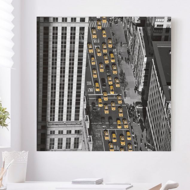 Leinwand Bilder XXL Taxiverkehr in Manhattan