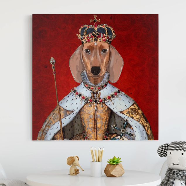 Leinwandbilder Hunde Tierportrait - Dackelkönigin