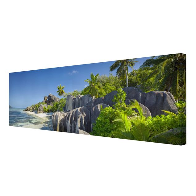 Leinwandbilder Wohnzimmer modern Traumstrand Seychellen