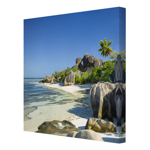 Leinwandbilder Strand und Meer Traumstrand Seychellen