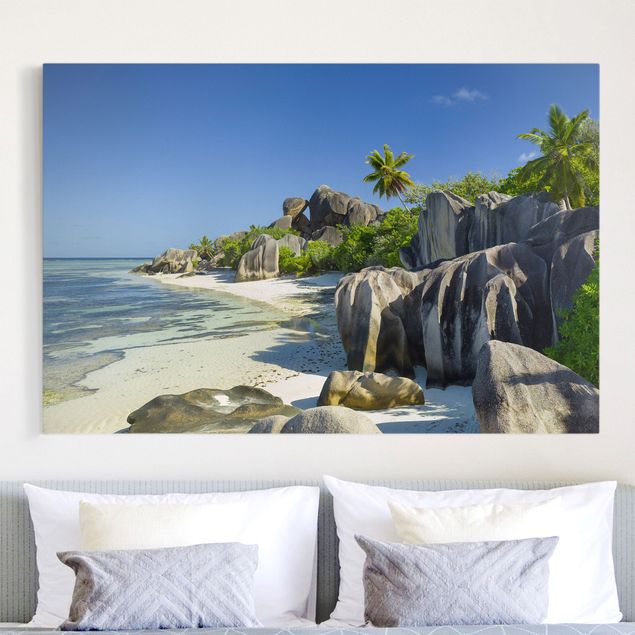Wandbilder XXL Traumstrand Seychellen