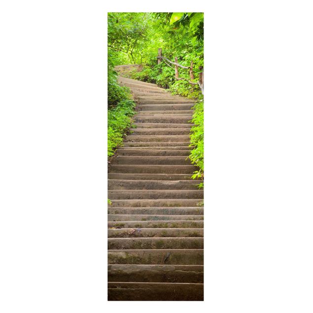 Wandbilder Treppenaufstieg im Wald