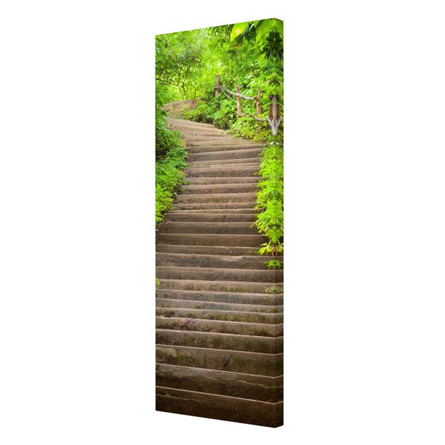 Leinwandbilder Treppenaufstieg im Wald