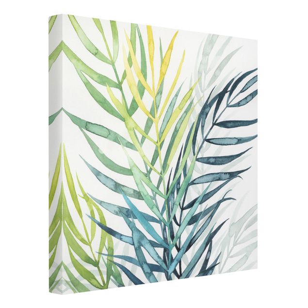 Wandbilder Wohnzimmer modern Tropisches Blattwerk - Palme