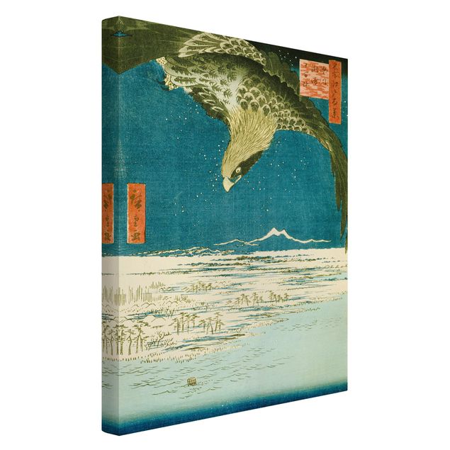 Leinwandbild Kunstdruck Utagawa Hiroshige - Die Hunderttausend-Tsubo-Ebene
