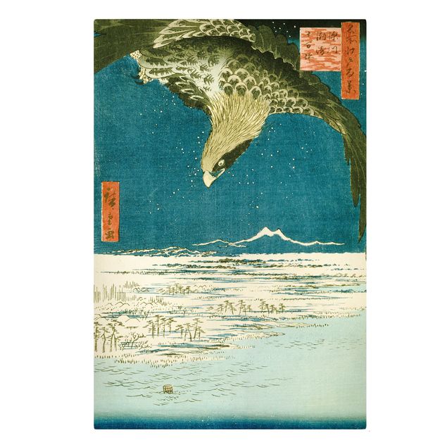Tierbilder auf Leinwand Utagawa Hiroshige - Die Hunderttausend-Tsubo-Ebene