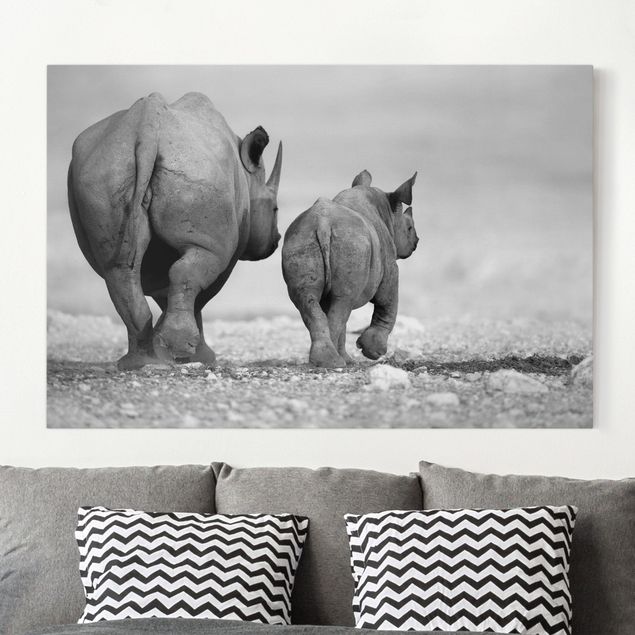 Wandbilder XXL Wandering Rhinos II