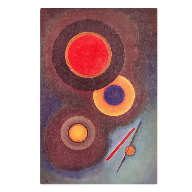 Abstrakte Leinwandbilder Wassily Kandinsky - Kreise und Linien