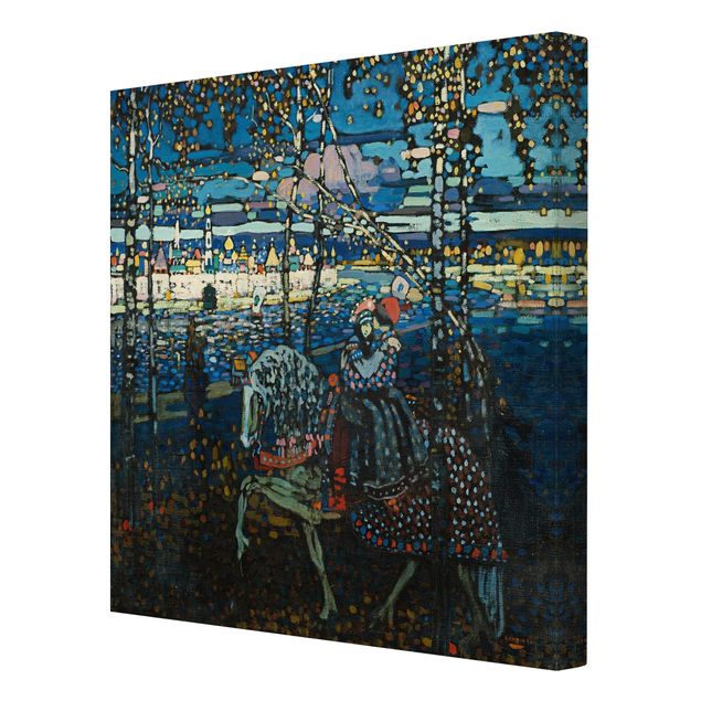 Leinwandbild Kunstdruck Wassily Kandinsky - Reitendes Paar