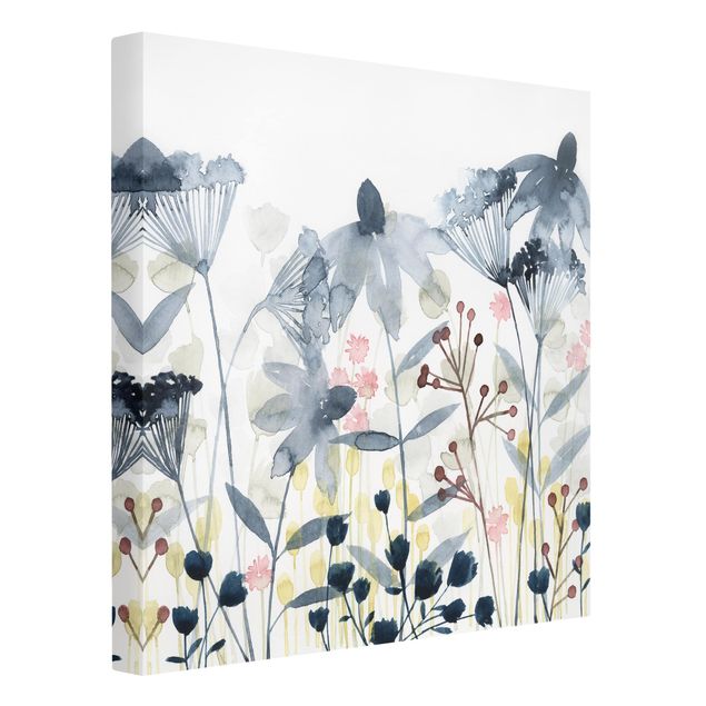 Wandbilder Wohnzimmer modern Wildblumen Aquarell II