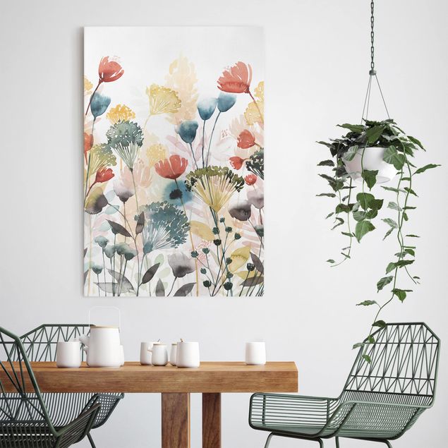 Wandbilder Wohnzimmer modern Wildblumen im Sommer II