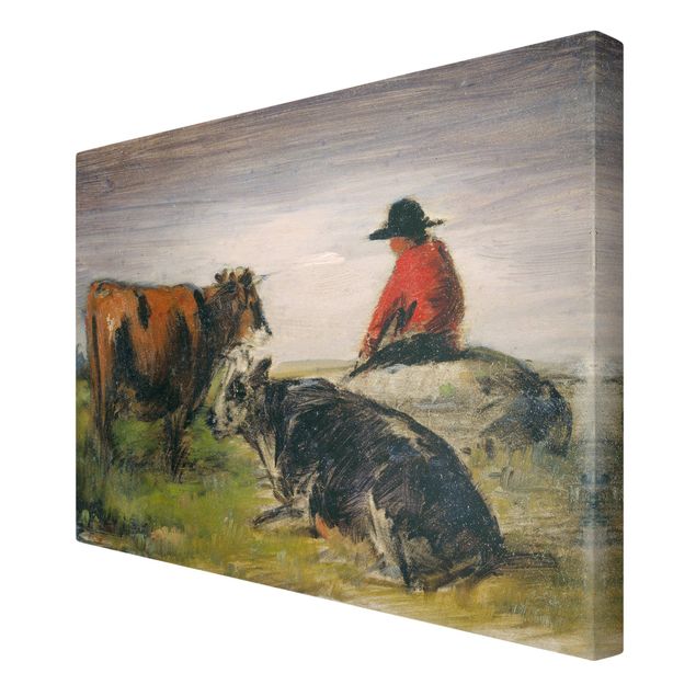 Bilder für die Wand Wilhelm Busch - Hirte mit Kühen