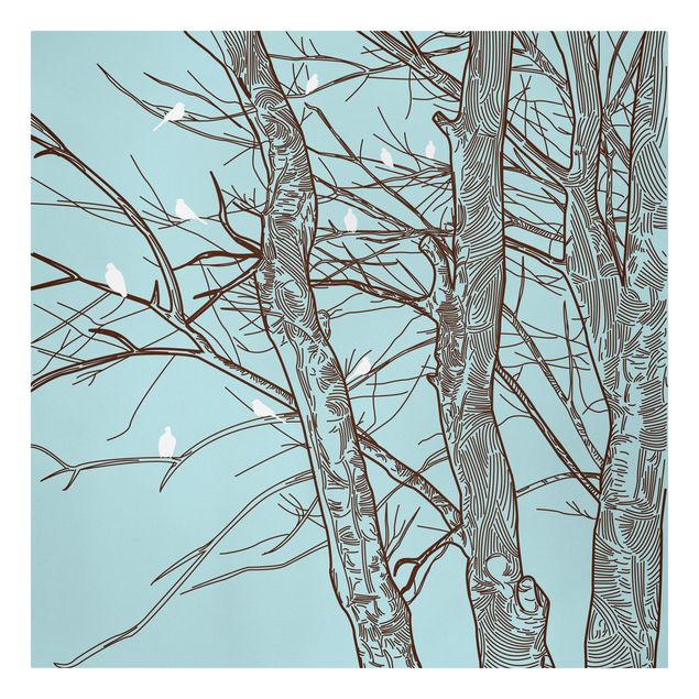 Leinwandbilder Wald Winterbäume