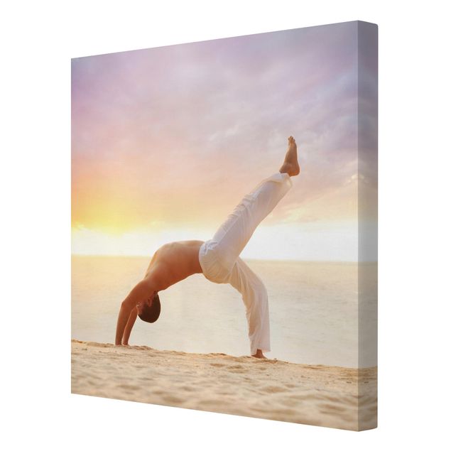 Leinwandbild - Yoga in the Morning - Quadrat 1:1