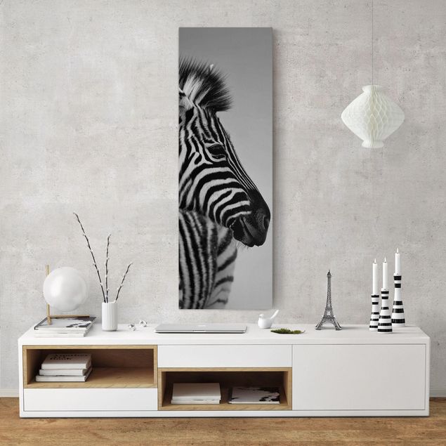 Wandbilder Tiere Zebra Baby Portrait II