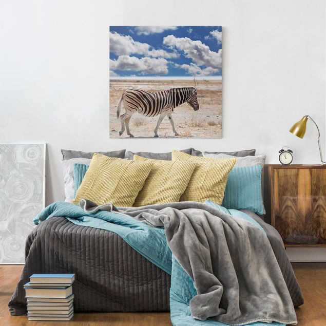 Wandbilder Tiere Zebra in der Savanne